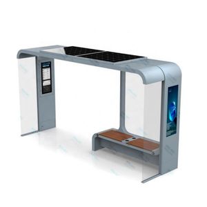 Street Bus Stop Urban Furniture Advertising Solar Bus Shelter