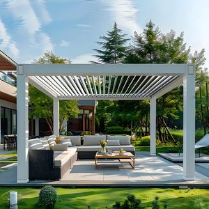 Louvered Aluminum Pergola Manual Crank for Outdoor Garden