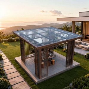 Modern Aluminum Pergola for Villa Backyard Patio Use