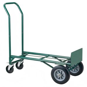 Dual Use Folding Convertible Hand Truck for Warehouse Cargo Moving Hospital Restaurant Kitchen Laundry Factory Workshop with Powder Coated Finish
