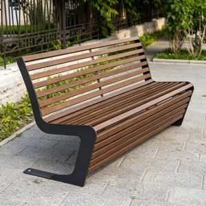 Recycled Composite Wood Solar Park Bench Outdoor Bench Seat for Park