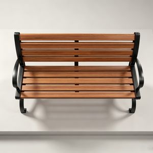 Metal Recycled Composite Wood Outdoor Solar Bench Park Bench
