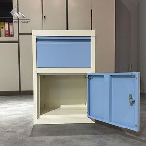 White Blue Metal Parcel Box for Home Package Delivery Commercial Hotel Campus Sidewalk with Custom Color Powder Coated Waterproof Lid