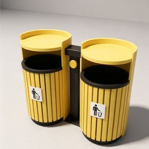 Round Outdoor Waste Bin Public Classification Garbage Bin Rubbish Bin